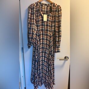 Doen Edlynne Dress in Belleville Plaid Size M Never Worn NWT